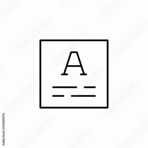 text font icon sign vector