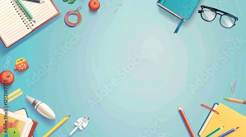 A Vibrant and Inviting Back - to - School Education Banner Background: Setting the Stage for a New Academic Year. This colorful and eye - catching background is perfect for various educational promoti photo