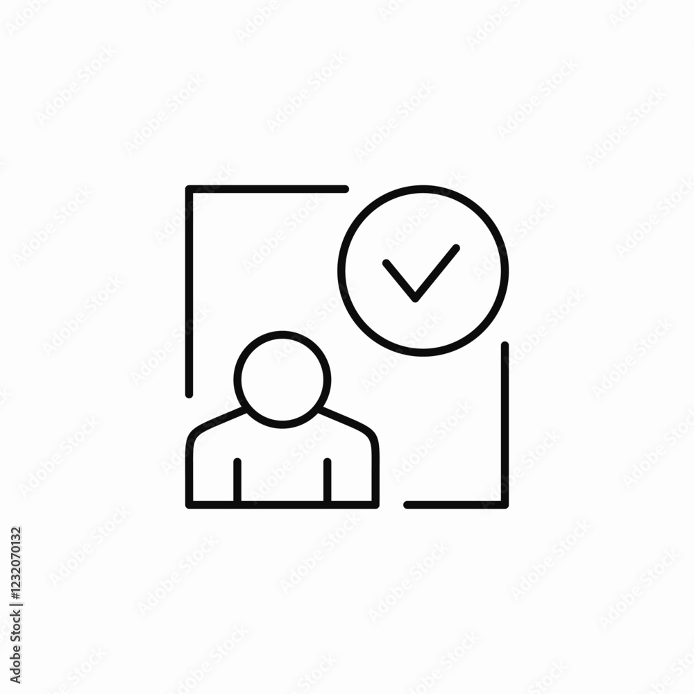 user image completion icon sign vector user image completion icon sign vector