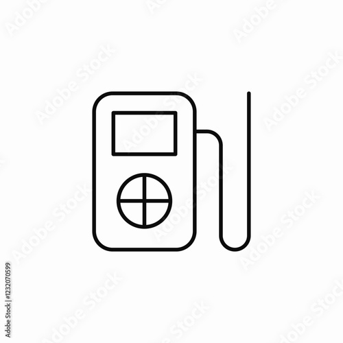 wire remote icon sign vector