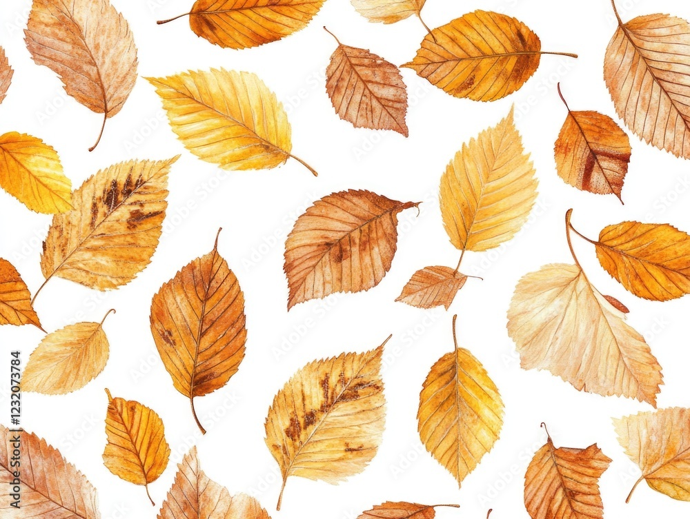 Obraz premium White surface with leaves