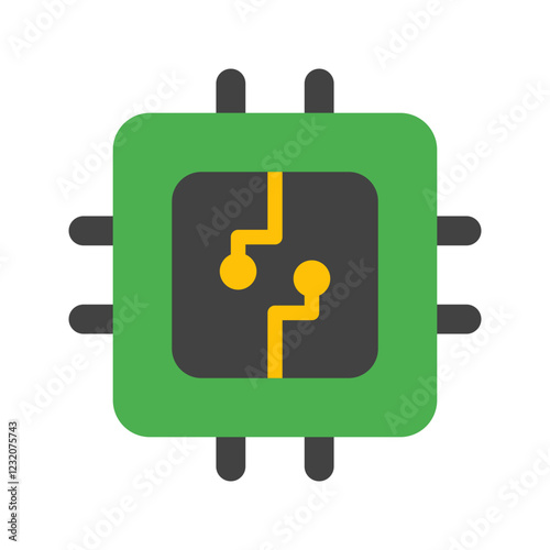 chipset flat icon