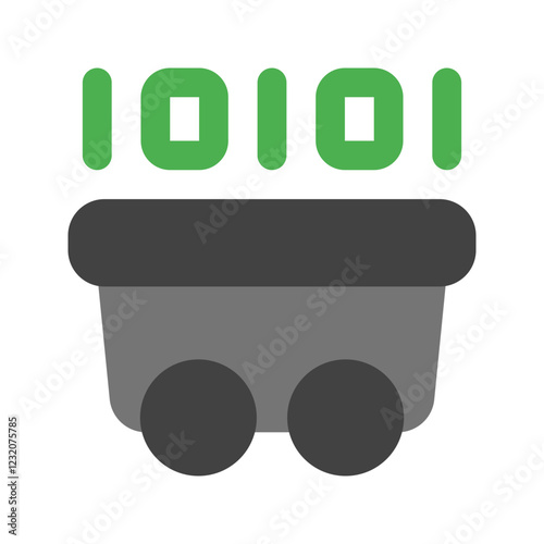 data mining flat icon