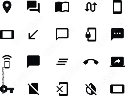 Web icon set. Contact Us icon vector on a white background