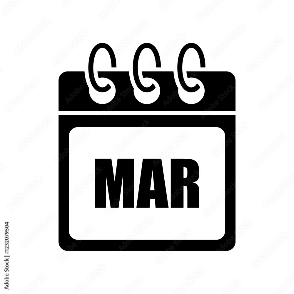 Icon a month, isolated against a clean background. Icon a month, isolated against a clean background.