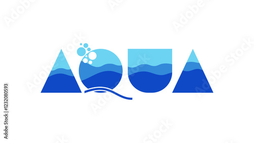Blue Aqua Logo Design template