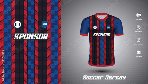 Soccer jersey design for sublimation
