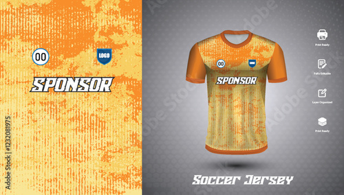 Soccer jersey design for sublimation