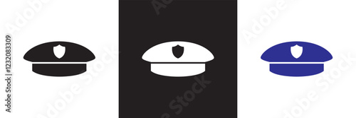 Guard icon set. Containing shield protection vector .   isolated on white and black background. vector illustration. EPS 10