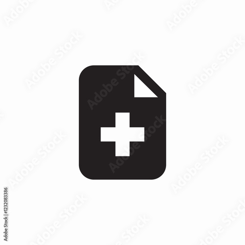 medical file icon sign vector