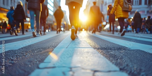people walking in the city