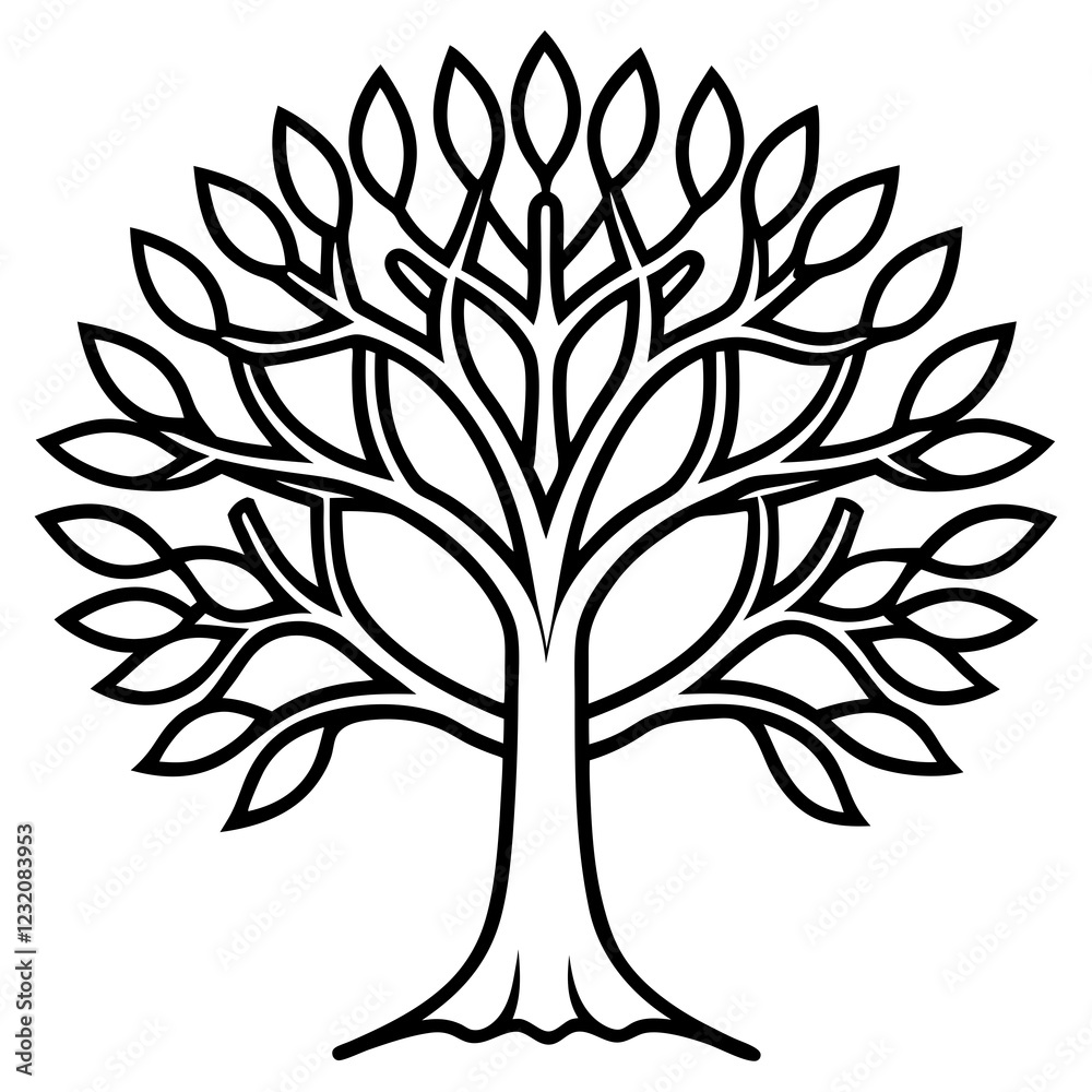 Elegant Tree of Life Minimalist Vector Art Elegant Tree of Life Minimalist Vector Art