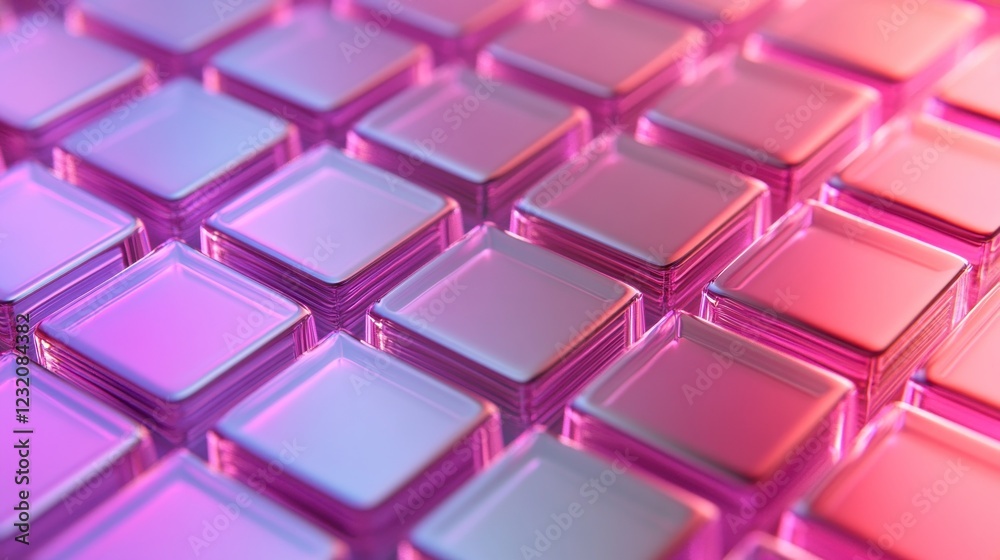 Abstract Pattern Of Pink Glass Cubes Abstract Pattern Of Pink Glass Cubes