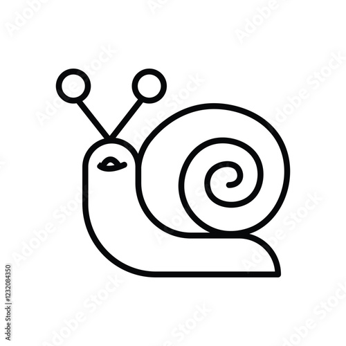 Snail Vector Line Icon Design