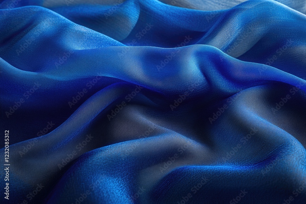 Obraz premium Blue Fabric Close Up