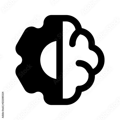 brainstorming glyph icon