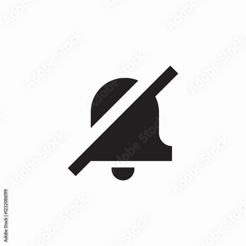 silent mode notifications icon sign vector