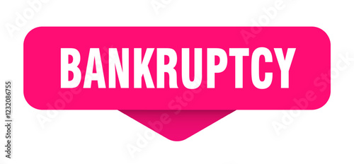bankruptcy sticker. bankruptcy sign on transparent background