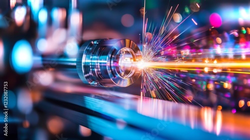 Advanced laser operation producing bright sparks in a high-tech environment