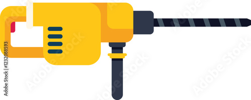 Rotary hammer drill for drilling concrete and other hard materials