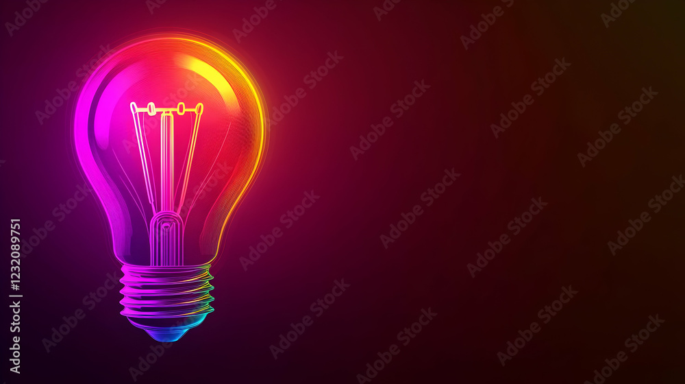 Glowing lightbulb, idea concept, dark background, innovation Glowing lightbulb, idea concept, dark background, innovation