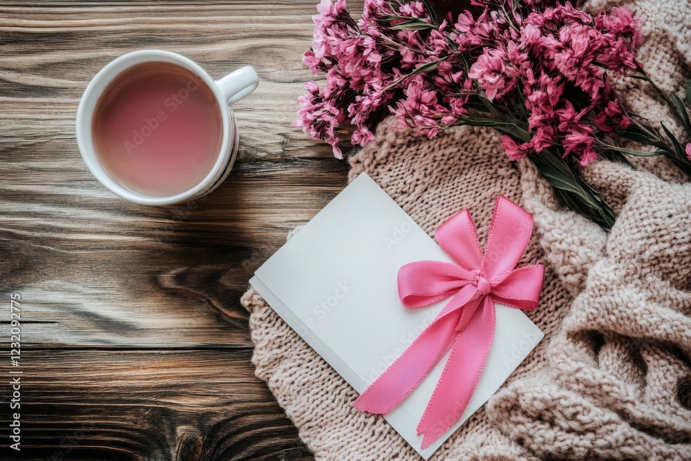 Cozy Autumn Still Life with Coffee and Flowers Cozy Autumn Still Life with Coffee and Flowers
