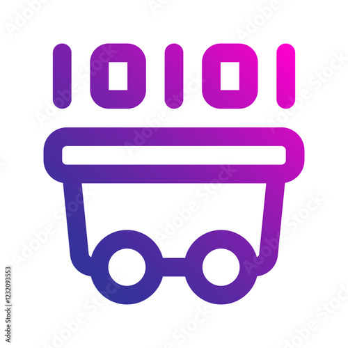 data mining gradient icon