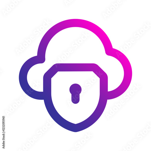 secure data gradient icon