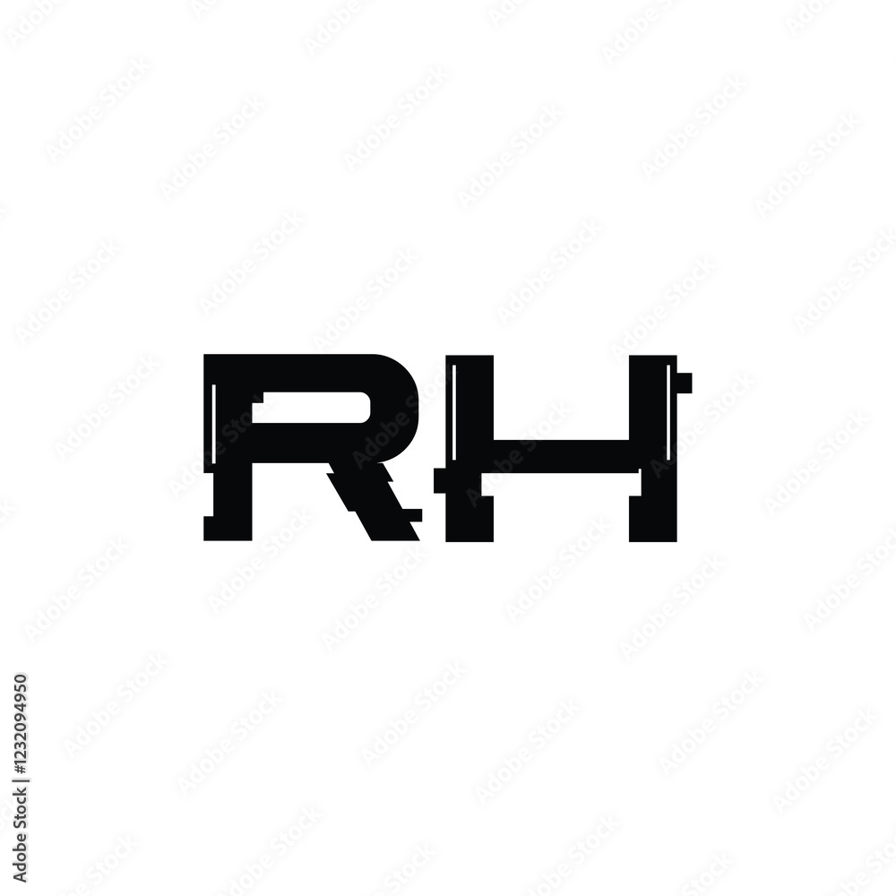 RH monogram logo design letter text name symbol monochrome logotype alphabet character simple logo RH monogram logo design letter text name symbol monochrome logotype alphabet character simple logo