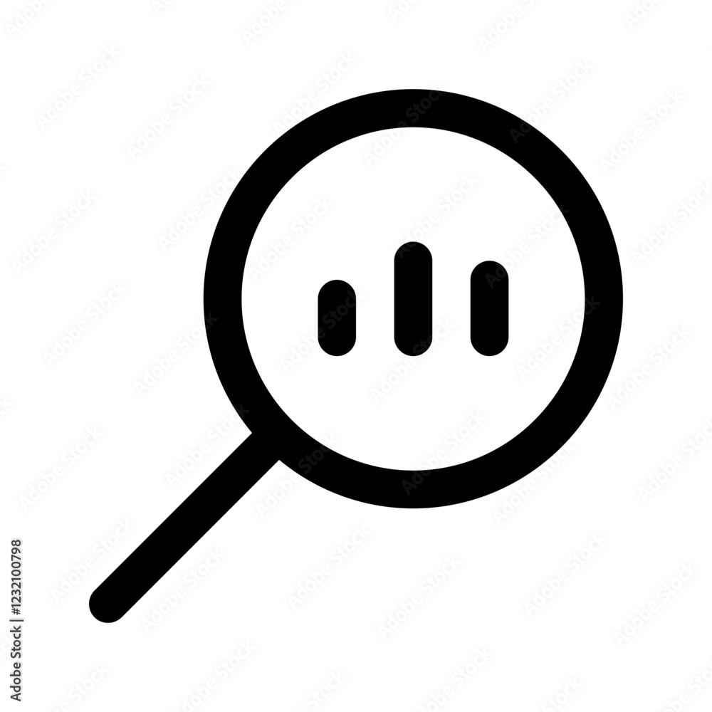 market research line icon