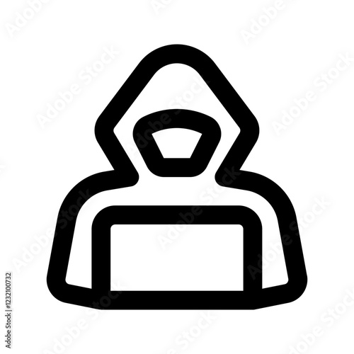 hacker line icon