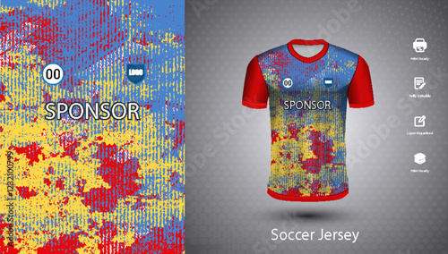 Soccer jersey design for sublimation