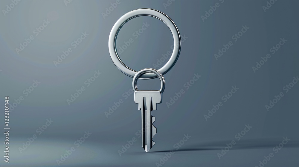Realistic Metal Keyring Holder for Stylish Key Chains - Cart Design Realistic Metal Keyring Holder for Stylish Key Chains - Cart Design