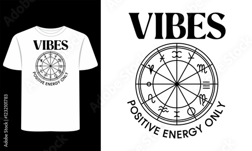 Zodiac Art & Celestial T-shirt Prints vector clipart graphic sign