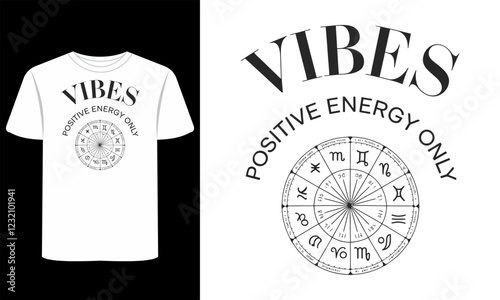 Zodiac Art & Celestial T-shirt Prints vector clipart graphic sign