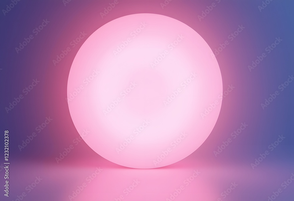 Fototapeta premium Glowing Pink Orb: A Dreamlike Minimalist Sphere