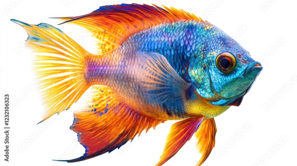 Fototapeta premium Colorful Fish on White Background