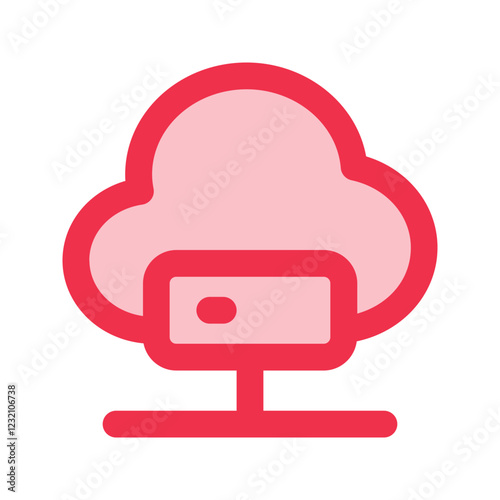 cloud server outline fill icon