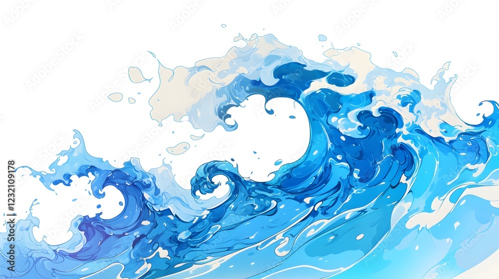 custom made wallpaper toronto digitalWater waves artistically presented on a transparent background.