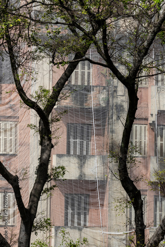 Old building around the Joao Goulart viaduct in the center of the city of Sao Paulo, Brazil photo