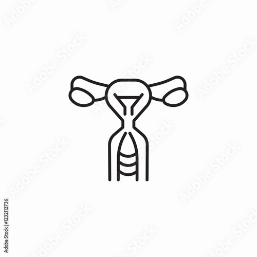 uterus organ icon sign vector