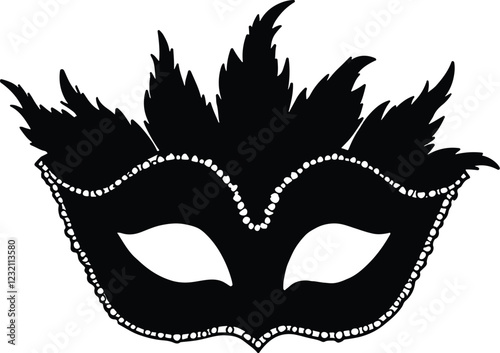 mardi gras mask silhouette