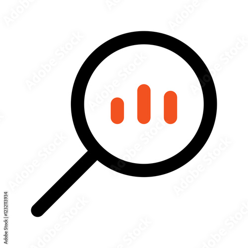 market research outline color icon