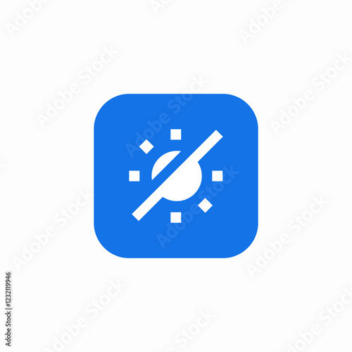 inactive brightness option icon sign vector