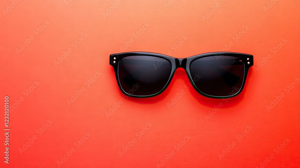 Large black frame sunglasses on a solid-colored background, emphasizing their bold style. Large black frame sunglasses on a solid-colored background, emphasizing their bold style.