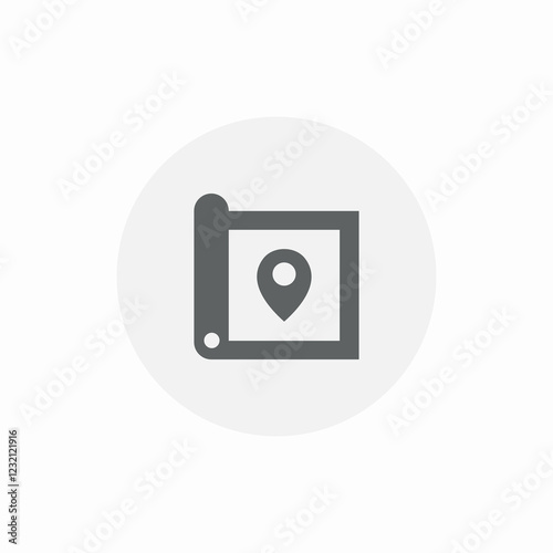 navigation plan icon sign vector