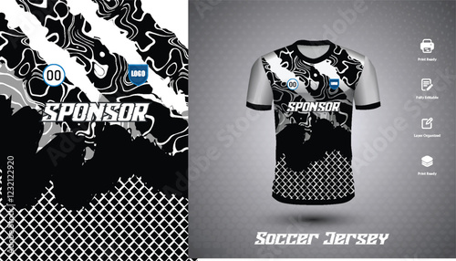 Soccer jersey design for sublimation
