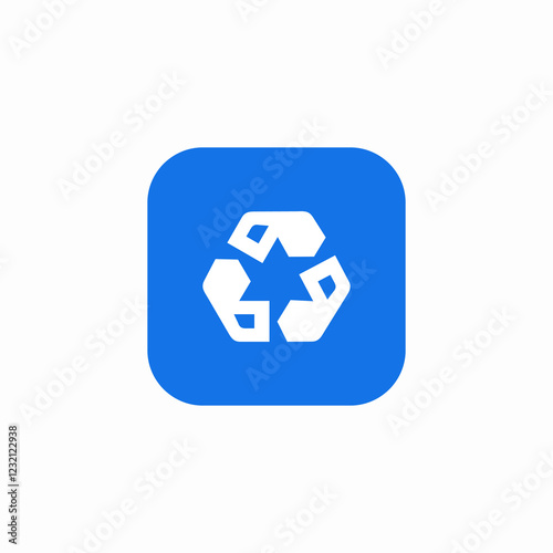 recycle material icon sign vector