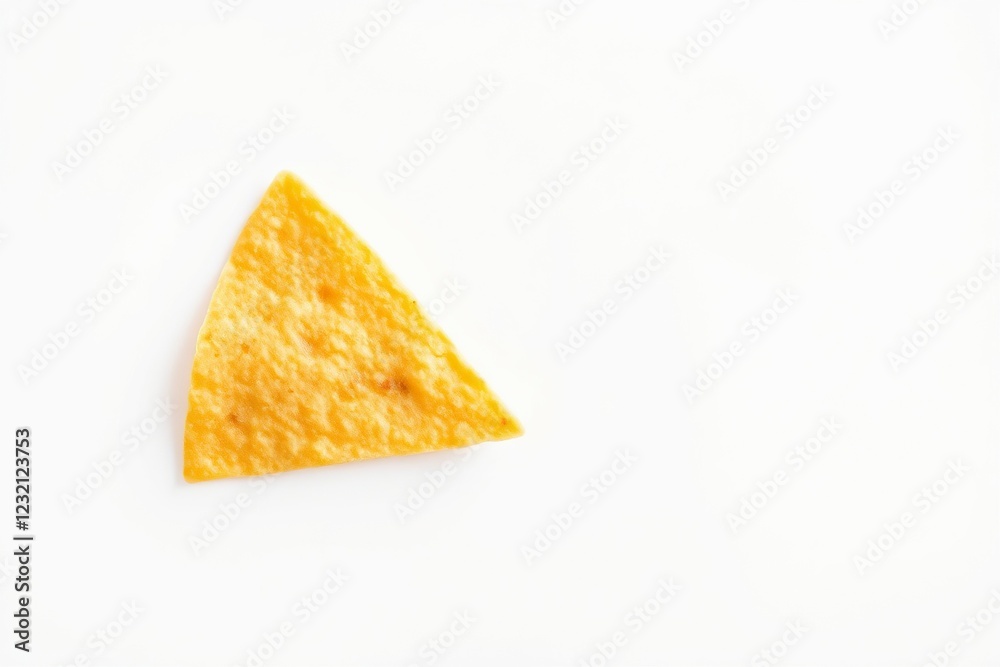 Single Tortilla Chip: Minimalist Food Photography Single Tortilla Chip: Minimalist Food Photography