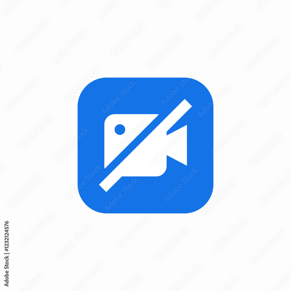 video call unavailable icon sign vector video call unavailable icon sign vector